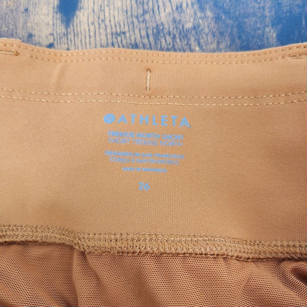 Athleta Womens 26 Orange Semi Fitted Lightweight Stretch Trekkie North Short NWT - Picture 12 of 12